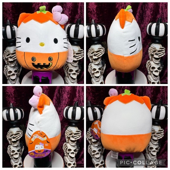 Halloween Sanrio Hello Kitty My Melody Kuromi Squishmallow 2023/24 Pumpkin Plush - Picture 10 of 15